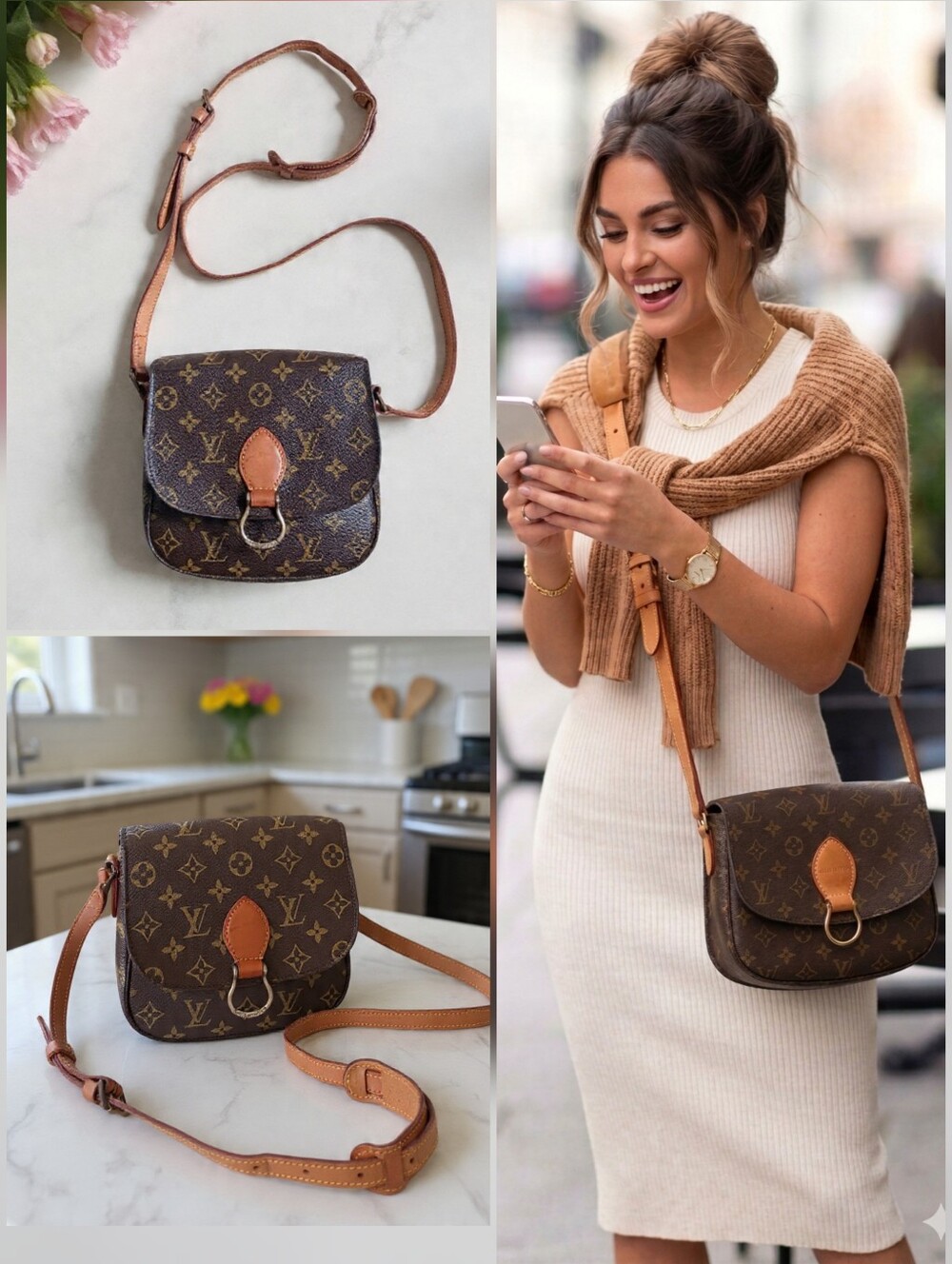 Louis Vuitton Vintage 1988 Saint Cloud PM Monogram Crossbody ✨ COA